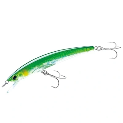 Imagen de Señuelo flotante Yo Zuri de cristal 3D en forma pececillo F1147 C44, 5 1/4 Inch, Verde plateado