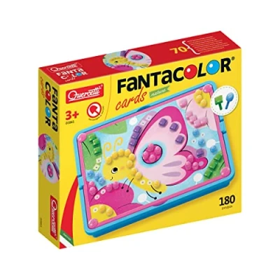 Imagen de Quercetti Naturaleza 0861 FantaColor Cards Natura, Juego de mosaicos, Multicolor (180)