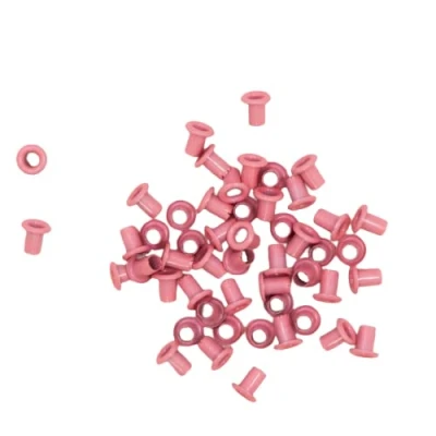 Imagen de Craftelier Pack de 50 Ojales Mini Ideales para Tarjetería, Scrapbooking y Manualidades Válidos Diversos Materiales Tamaño Aprox. Diámetro Interior 3 mm Exterior 5 Color Rosa Chicle