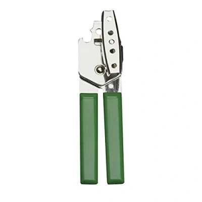 Imagen de Amig Abrelatas de Tenaza con Rueda Abridor Manual para Latas Conservas o Botes Alimentos Acero Abrebotes Fácil Manejo Color plata mango verde