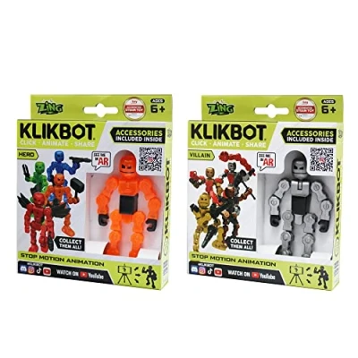 Imagen de Zing Klikbot Villian Hero &amp; Villain Blind Surtido de 2 Unidades, Multicolor (S2011)