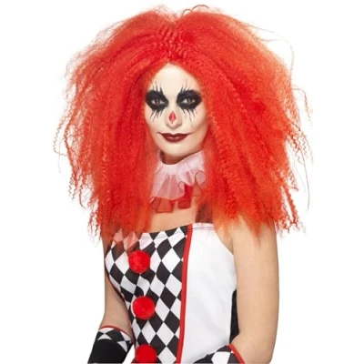 Imagen de Smiffys Peluca de payaso, Rojo, Rizada