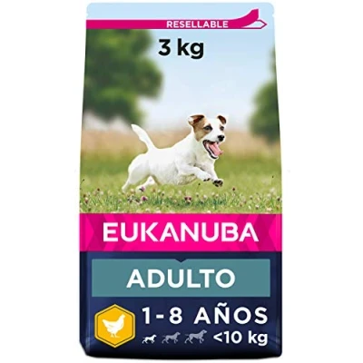 Imagen de Eukanuba alimento fresco para perros con pollo razas pequeñas, seco de primera calidad adultos, 3 kg