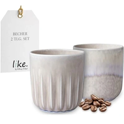 Imagen de like. by Villeroy &amp; Boch Perlemor Sand Set De Tazas Grandes, 2 Piezas