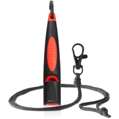 Imagen de ACME Silbato para Perros n.º 211,5 (actualización de 2023) con Banda en Negro Mate Alpha Ideal la devolución Llamada Gran Alcance Frecuencia estandarizada (Black/DG Orange)