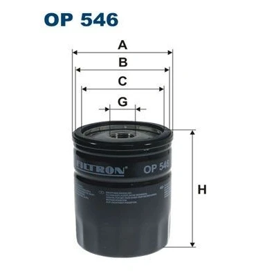 Imagen de FILTRON OP 546 Filtro de aceite 3/4 16 UNF enroscable FORD: FIESTA 4, Escort 6, 3