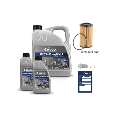 Imagen de VAICO V60 3011 Kit de piezas, revisión con tornillo purga aceite, aceite filtro, junta anular