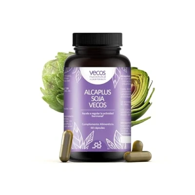 Imagen de Isoflavonas de Soja + Extracto Alcachofa Alcaplus 60 Cápsulas Ayuda a Combatir los Signos la Menopausia Propiedades Depurativas Complemento Alimenticio