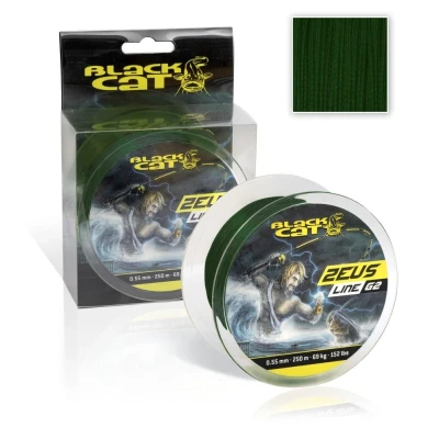 Imagen de Black Cat Zeus Line G2 Verde Línea Trenzada 0,38mm / 37kg (250m) Hilo trenzado