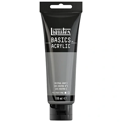 Imagen de Liquitex Basic Acrylic Tubo de Pintura Acrílica, 118 ML, Gris (Gris Neutro Nuevo)