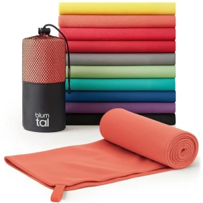 Imagen de Blumtal Toalla Microfibra 200x100 cm Toallas Gimnasio de Secado rápido Gym para Grande Coral