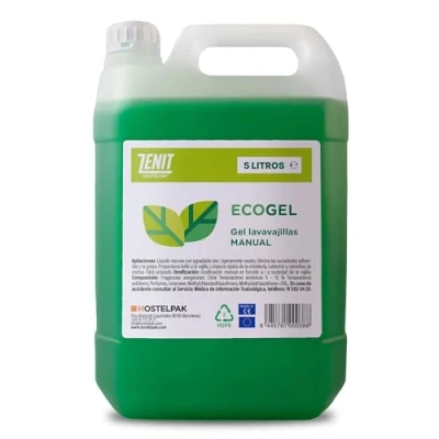 Imagen de Hostelpak 5 l detergente lavavajillas manual EcoGel a mano liquido