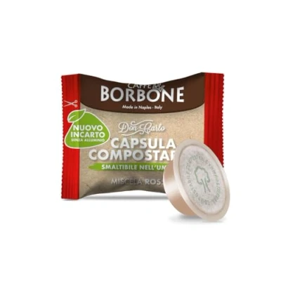 Imagen de Caffè Borbone Don Carlo Cápsulas Compostables, Mezcla de Café Roja 100 Compatibles con Máquinas Lavazza* A Modo Mio* para uso doméstico