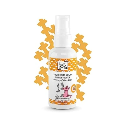 Imagen de LOTI LOTA Protector Solar 50 para Perros y Gatos 60 ml Máxima Protección Resistente al Agua Hidrata Protege pH Neutro