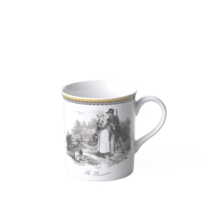 Imagen de Villeroy &amp; Boch Audun Chasse Taza de café, 300 ml, Altura: 9,1cm, Porcelana Premium, Blanco/Colorido