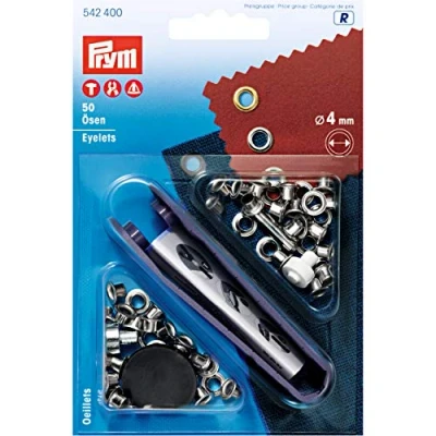 Imagen de Prym 542400, Ojales de Latón, Plata, 4 mm