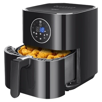 Imagen de Aigostar Mini Cube Freidora de aire sin aceite, 3,5 litros, 1500W, 7 funciones preestablecidas, tiempo y temperatura ajustables manualmente. Panel LED táctil. caliente libre BPA