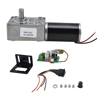 Imagen de 5840 31ZY Motor de Engranaje Helicoidal, 12V 10 400rpm DC Turbo Alto Torque Caja Engranajes Reductor Velocidad Gusano Eléctrico(12V400RPM)