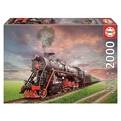 Imagen de Educa Genuine Puzzles, Puzzle 2.000 Piezas, Locomotora de Vapor (18503)