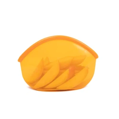 Imagen de Food Huggers Hugger Bags bolsa de silicona reutilizable para almuerzo y aperitivos, almacenamiento duradero, sin BPA, apta lavavajillas congelador, resellable productos, grande, 30