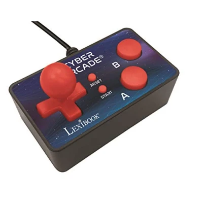 Imagen de Lexibook Consola de Juegos TV Cyber Arcade, 200 Juegos, Controlador Plug N’ Play, Retro, Deporte, Joystick, acción, Negro/Azul JG6500