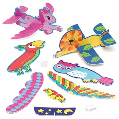 Imagen de Baker Ross Planeadores surtidos AT910 (paquete de 12) para bolsos fiesta y pequeños juguetes niños,