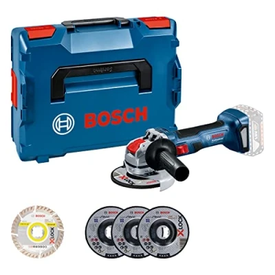Imagen de Bosch Professional 18V System GWX 7 Amoladora angular a batería (Brushless, X LOCK, Ø 125 mm, set 5 discos, en L BOXX) Amazon Exclusive