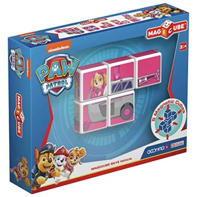 Imagen de Geomag GM081 Magicube Paw Patrol 081, El helicóptero de Skye, construcciones magnéticas, 3 cubos (La Patrulla Canina), Multicolor (GM081)