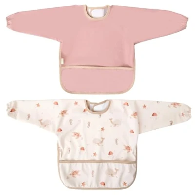 Imagen de MIMUSELINA Baberos con Mangas Coral