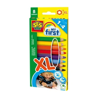 Imagen de SES Creative Mis Primeros lápices de Colores My First, Multicolor, 8 Unidad (Paquete 1) (14416)