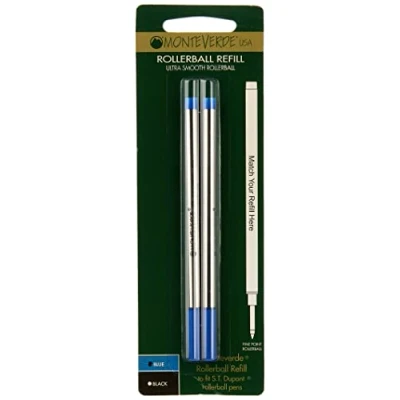 Imagen de Monteverde Fine Point Refill for S.T Dupont Rollerball Pens Blue (Pack of 2)