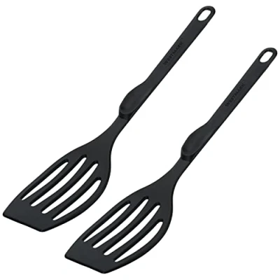 Imagen de Westmark 2 Espátulas, Longitud: cada una 28, 3 cm, Plástico, Flonal, Negro, 203522E3