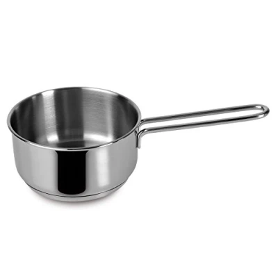 Imagen de Lagostina Cada cazuela profunda de 14 cm acero inoxidable 18/10 con fondo Lagoseal Plus, exterior satinado y asas anchas, aptas para todas las fuentes calor, incluida la inducción