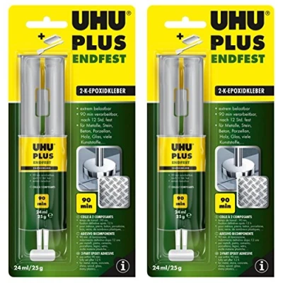 Imagen de 2 x UHU PLUS endfest de K ? Pegamento epoxi 25 g para alta belastungen