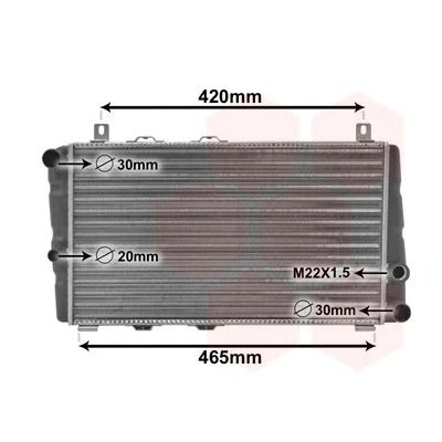 Imagen de VAN WEZEL 76002002 Radiador, refrigeración del motor Aluminio 488 285 33 Aletas unidas mecánicamente SKODA: FELICIA 1 Kombi