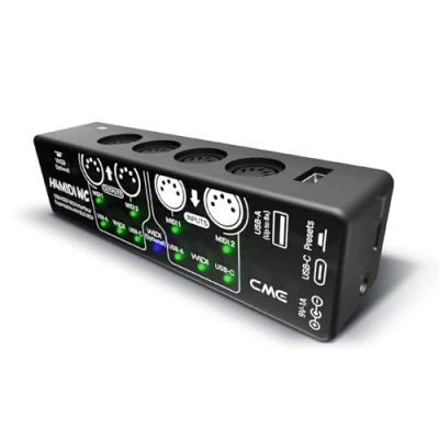 Imagen de CME H4MIDI WC Interfaz MIDI Host USB Avanzada con Router, Filtro, Mapeador, Bluetooth WIDI Opcional, Modo de Alimentación Independiente 9 V Perfecta para Guitarristas y Productores