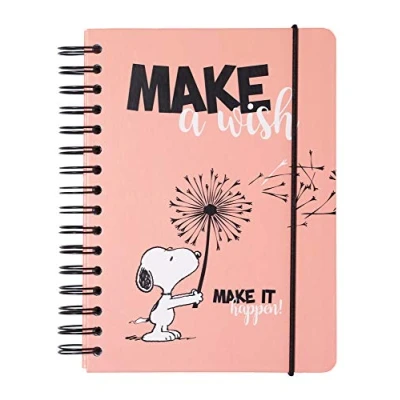 Imagen de Grupo Erik Cuaderno Snoopy A5 punteado Bullet Journal de notas Bloc Libretas bonitas ideal material papelería vuelta al cole, licencia oficial