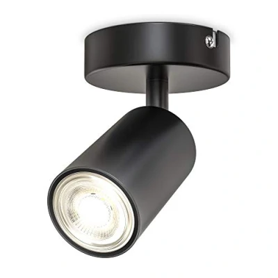 Imagen de B.K.Licht I 1 foco de fuego giratorio GU10 negro mate sin bombilla