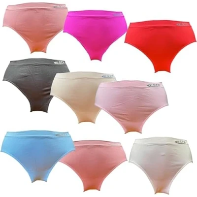 Imagen de Dacada 2005 Lote 12 Bragas Mujer Multicolor, M L XL XXL 3XL 4XL Lycra, Sin Costuras Suaves y Cómodas.… (4XL)
