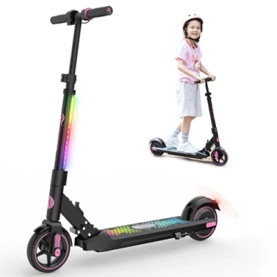 Imagen de EVERCROSS EV06C Patinete Eléctrico, 6,5&#039;&#039; Eléctrico Plegable niños 6 a 12 Años, hasta 15 KM/H &amp; 8 KM, Pantalla LED, Luces LED Coloridas, Liviano E