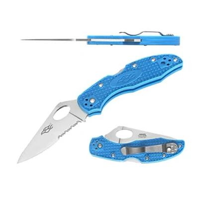 Imagen de Firebird GANZO F759MS BL Cuchillo Plegable de Bolsillo Hoja Acero 440C 75 mm Mango Antideslizante con Clip Camping Caza Pesca al Aire Libre 67g (Azul)