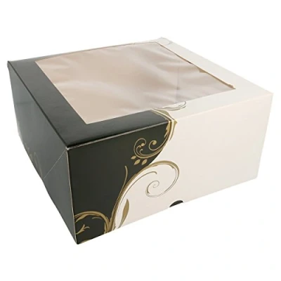Imagen de García de Pou Cajas Pastelería con Ventana 275 G/M2, 24 x 12 cm, Set 50, Blanco