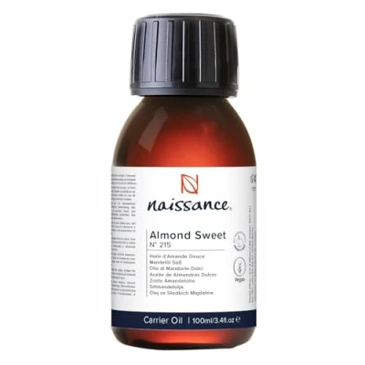 Imagen de Naissance Aceite De Almendras Dulces Prensado en Frio (No 215) 100ml Hidratante y Emoliente Cuidado Cara, Pelo, Uñas, Cuerpo, Piel Para Masaje Corporal, Jabones, Estrías