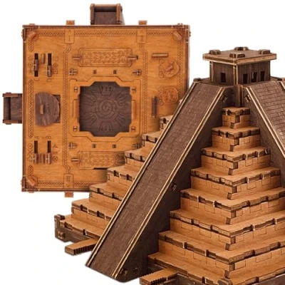 Imagen de Wooden.City Puzzle Box Maya Pyramid Clue Box, Escape Room, Caja