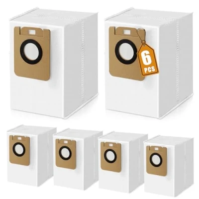 Imagen de 6 bolsas de polvo para Xiaomi Dreame Bot Z10 Pro / L10 Plus, piezas repuesto robot aspirador vacío automático