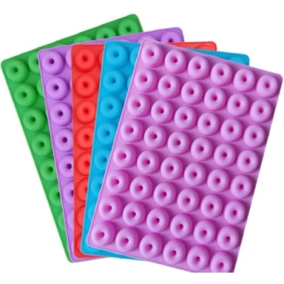 Imagen de Selecto Bake Mini Donut Rings Molde de Silicona 48 Cavidades 1 Paquete Moldes Bandejas Cubitos Hielo para Gelatina Pastel Chocolate Cera, Disponible en Horno Nevera Microondas