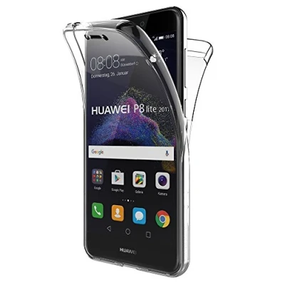 Imagen de AICEK Funda Huawei P8 Lite 2017, Transparente Silicona 360Full Body Fundas para 2017 Carcasa Case