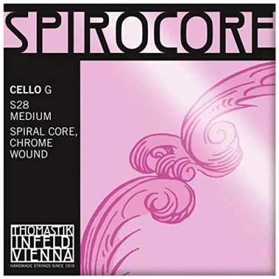 Imagen de Thomastik cuerda para Violonchelo 4/4 Spirocore Sol núcleo flexible en espiral, entorchado cromo, medio