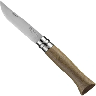 Imagen de Opinel Navaja Nº 06 con Mango Nogal virola Aluminio y Hoja de Acero Inoxidable 7 cm, Longitud Total 16,8 000982