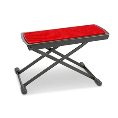 Imagen de BSX 536504, Banquito Apoya Pie para Guitarristas, Rojo, Altura entre 12 23 cm